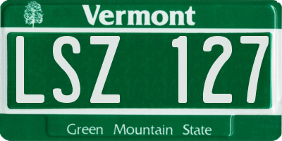 VT license plate LSZ127
