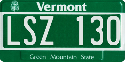 VT license plate LSZ130