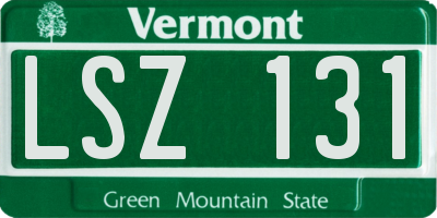 VT license plate LSZ131