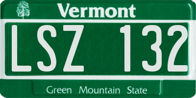 VT license plate LSZ132