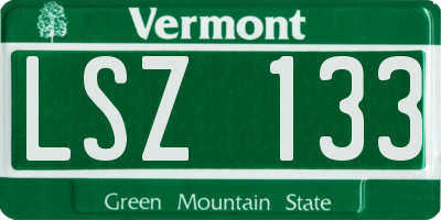 VT license plate LSZ133