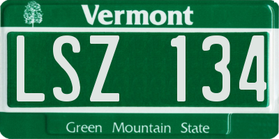 VT license plate LSZ134