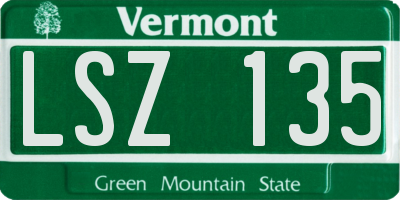 VT license plate LSZ135