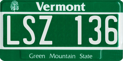VT license plate LSZ136
