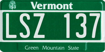 VT license plate LSZ137