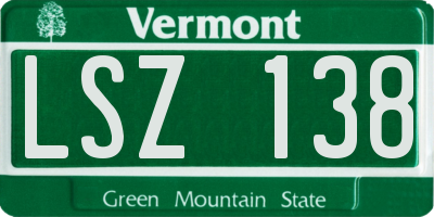 VT license plate LSZ138