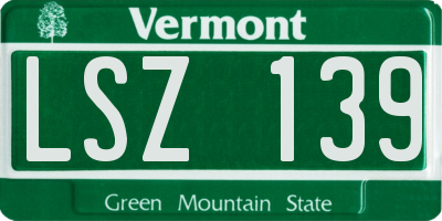 VT license plate LSZ139