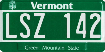 VT license plate LSZ142