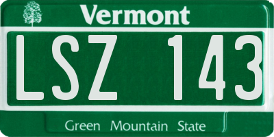 VT license plate LSZ143