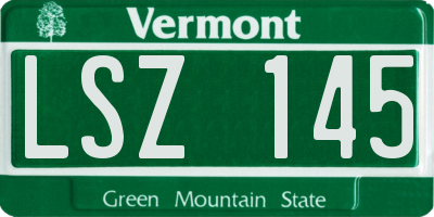 VT license plate LSZ145
