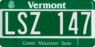 VT license plate LSZ147