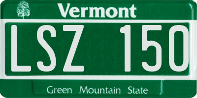 VT license plate LSZ150
