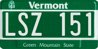 VT license plate LSZ151