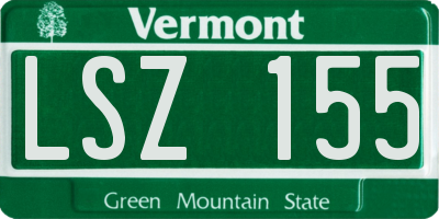VT license plate LSZ155