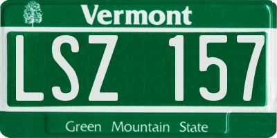 VT license plate LSZ157
