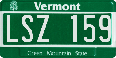 VT license plate LSZ159