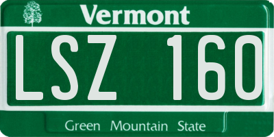 VT license plate LSZ160