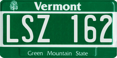VT license plate LSZ162