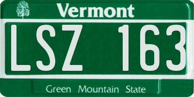 VT license plate LSZ163