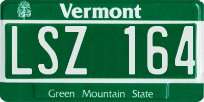 VT license plate LSZ164