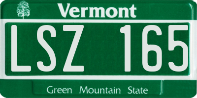 VT license plate LSZ165
