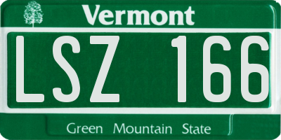 VT license plate LSZ166