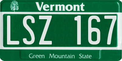 VT license plate LSZ167