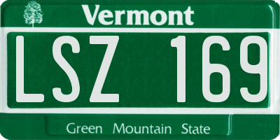 VT license plate LSZ169