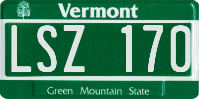 VT license plate LSZ170
