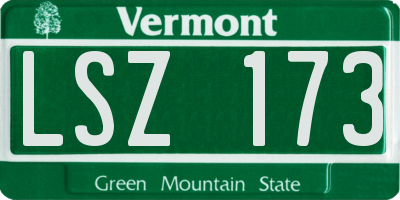 VT license plate LSZ173