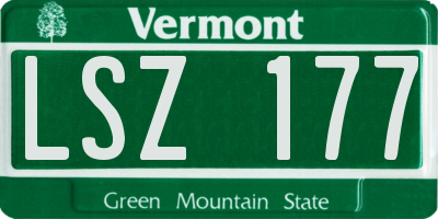 VT license plate LSZ177