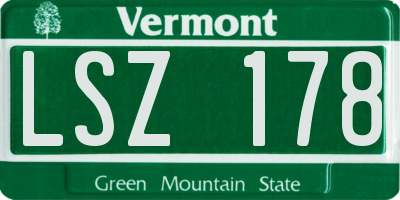 VT license plate LSZ178