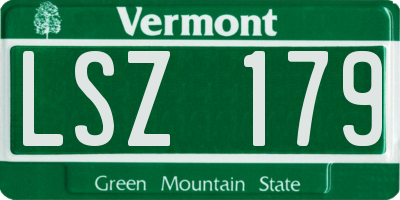 VT license plate LSZ179