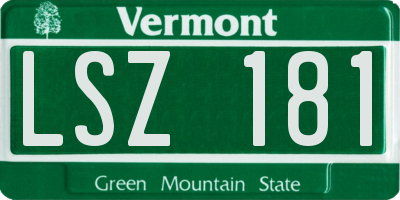 VT license plate LSZ181