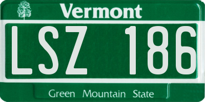 VT license plate LSZ186