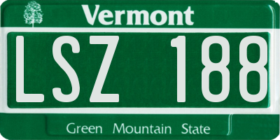 VT license plate LSZ188