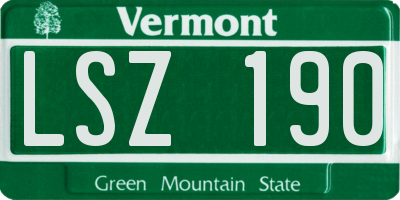 VT license plate LSZ190