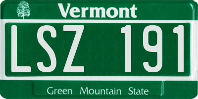 VT license plate LSZ191
