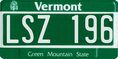 VT license plate LSZ196