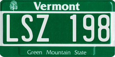 VT license plate LSZ198