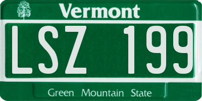 VT license plate LSZ199