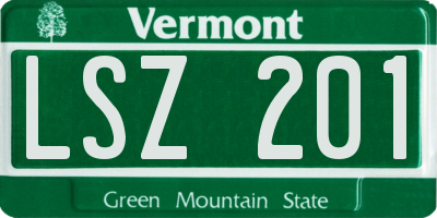 VT license plate LSZ201