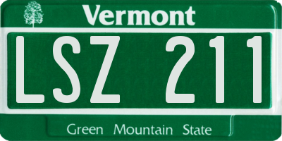 VT license plate LSZ211