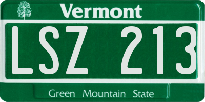 VT license plate LSZ213