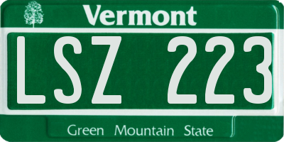 VT license plate LSZ223