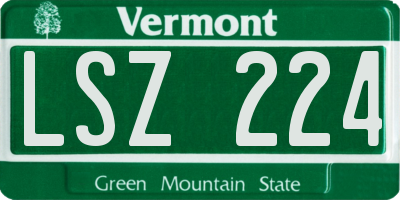 VT license plate LSZ224