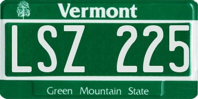 VT license plate LSZ225