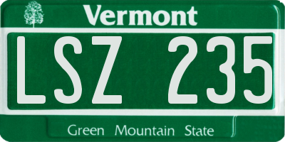 VT license plate LSZ235