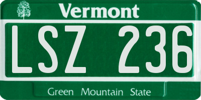 VT license plate LSZ236