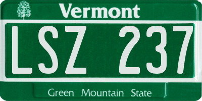 VT license plate LSZ237